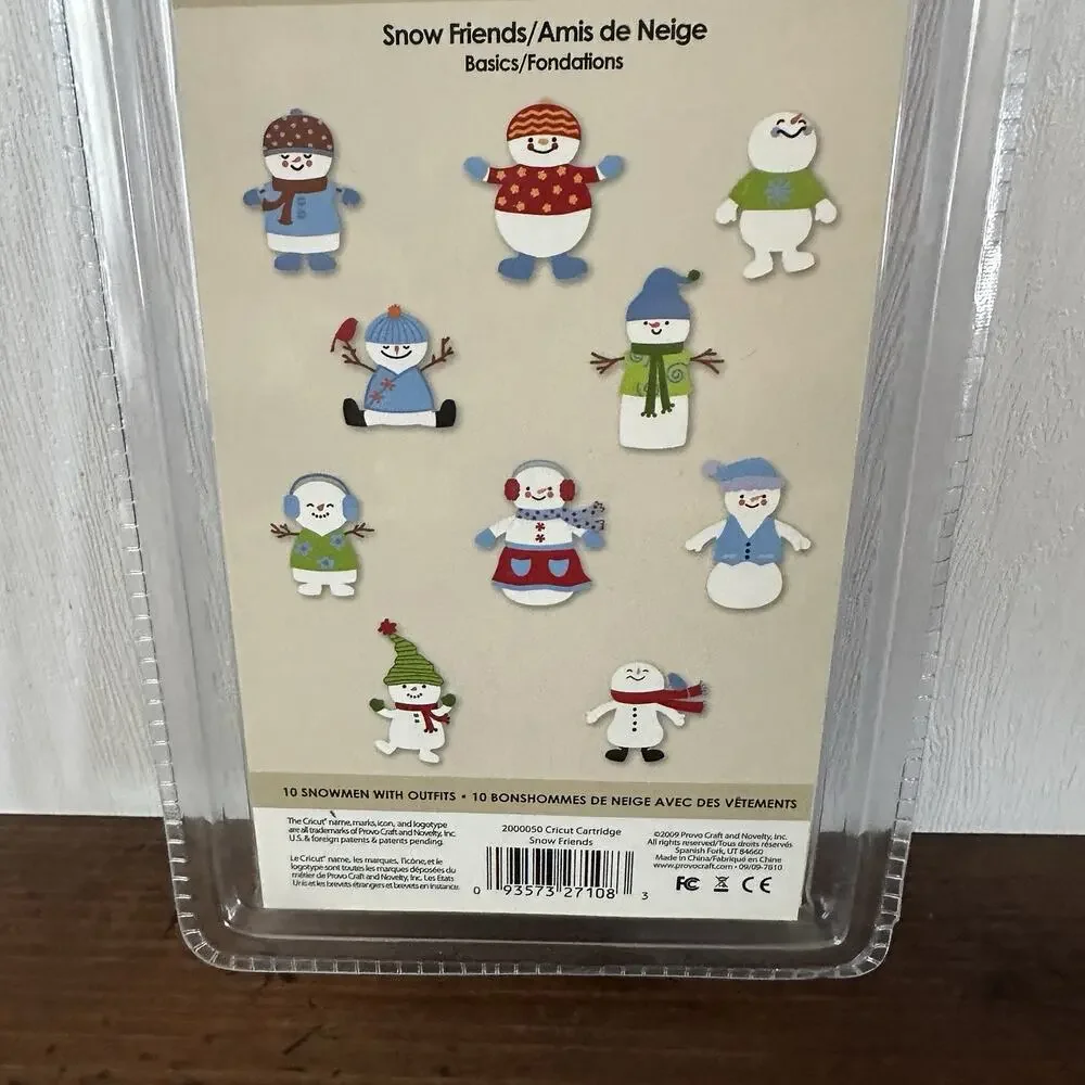 Cricut Snow Friends 2009-2010 Retired Winter Collection Cartridge Snowmen Outfit